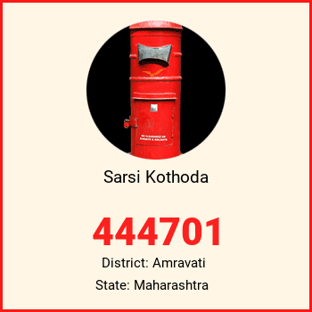 Sarsi Kothoda pin code, district Amravati in Maharashtra