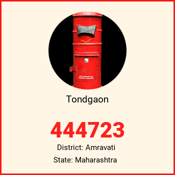 Tondgaon pin code, district Amravati in Maharashtra