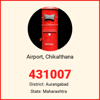 Airport, Chikalthana pin code, district Aurangabad in Maharashtra