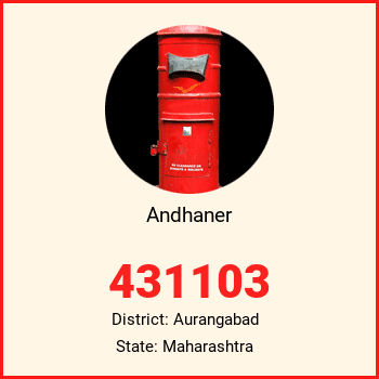 Andhaner pin code, district Aurangabad in Maharashtra