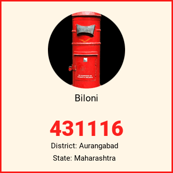 Biloni pin code, district Aurangabad in Maharashtra
