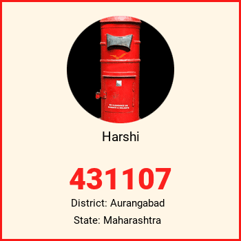 Harshi pin code, district Aurangabad in Maharashtra