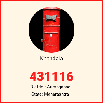 Khandala pin code, district Aurangabad in Maharashtra
