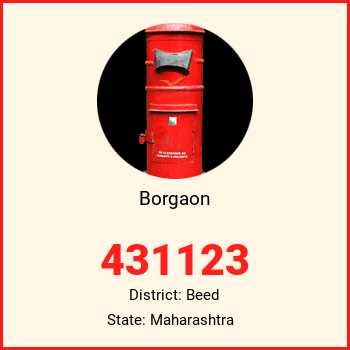 Borgaon pin code, district Beed in Maharashtra