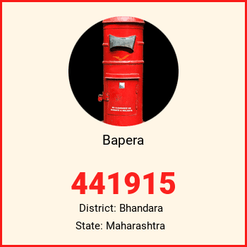 Bapera pin code, district Bhandara in Maharashtra