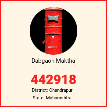 Dabgaon Maktha pin code, district Chandrapur in Maharashtra