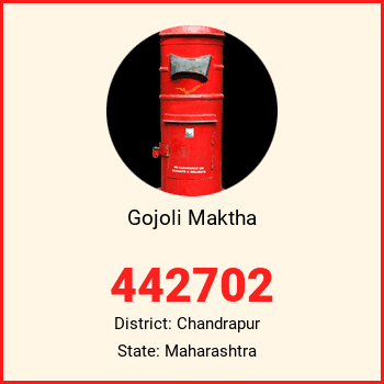 Gojoli Maktha pin code, district Chandrapur in Maharashtra