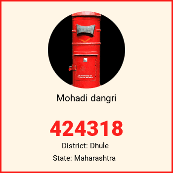 Mohadi dangri pin code, district Dhule in Maharashtra