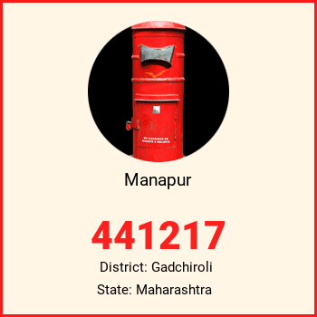Manapur pin code, district Gadchiroli in Maharashtra