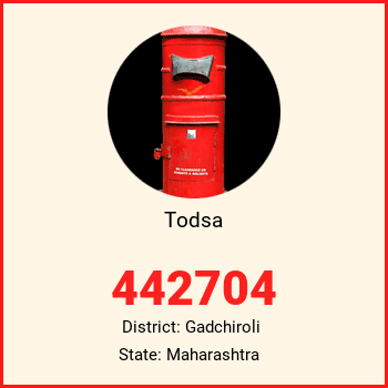 Todsa pin code, district Gadchiroli in Maharashtra