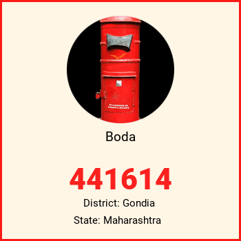 Boda pin code, district Gondia in Maharashtra