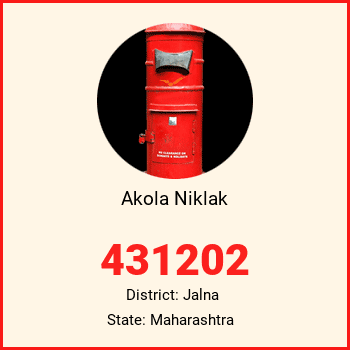 Akola Niklak pin code, district Jalna in Maharashtra