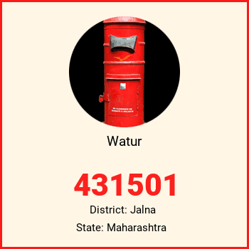 Watur pin code, district Jalna in Maharashtra
