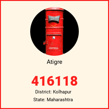Atigre pin code, district Kolhapur in Maharashtra