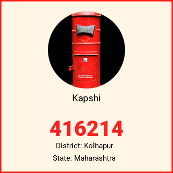 Kapshi pin code, district Kolhapur in Maharashtra