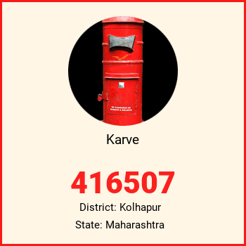 Karve pin code, district Kolhapur in Maharashtra