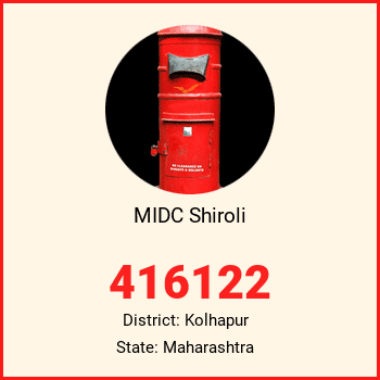 MIDC Shiroli pin code, district Kolhapur in Maharashtra
