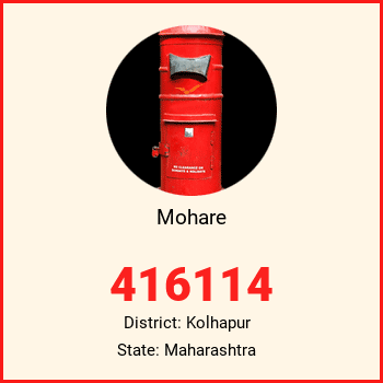 Mohare pin code, district Kolhapur in Maharashtra