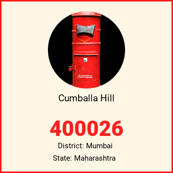 Cumballa Hill pin code, district Mumbai in Maharashtra