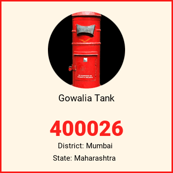 Gowalia Tank pin code, district Mumbai in Maharashtra