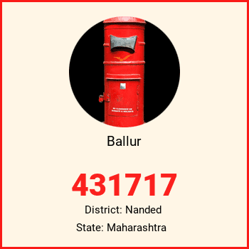 Ballur pin code, district Nanded in Maharashtra