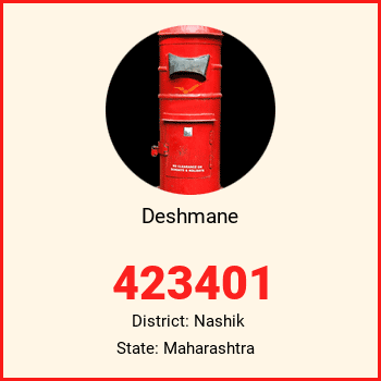 Deshmane pin code, district Nashik in Maharashtra