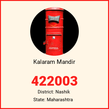 Kalaram Mandir pin code, district Nashik in Maharashtra