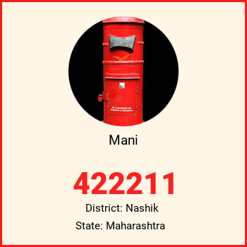 Mani pin code, district Nashik in Maharashtra