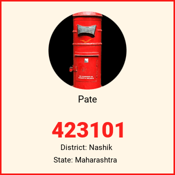 Pate pin code, district Nashik in Maharashtra