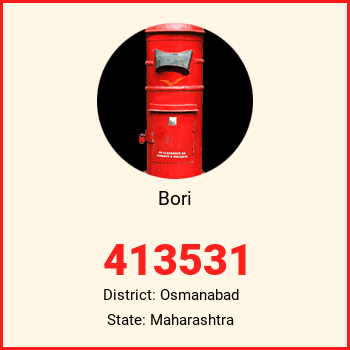Bori pin code, district Osmanabad in Maharashtra