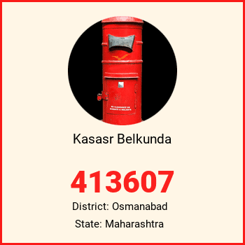 Kasasr Belkunda pin code, district Osmanabad in Maharashtra