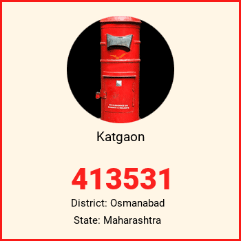 Katgaon pin code, district Osmanabad in Maharashtra