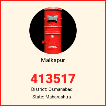 Malkapur pin code, district Osmanabad in Maharashtra