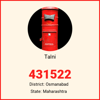 Talni pin code, district Osmanabad in Maharashtra