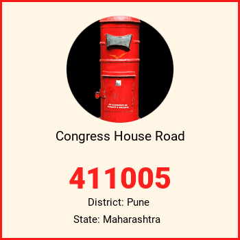 Congress House Road pin code, district Pune in Maharashtra