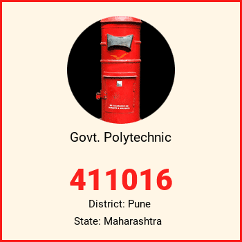 Govt. Polytechnic pin code, district Pune in Maharashtra