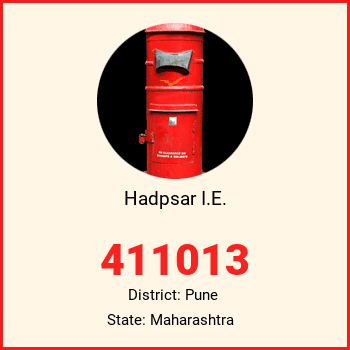 Hadpsar I.E. pin code, district Pune in Maharashtra