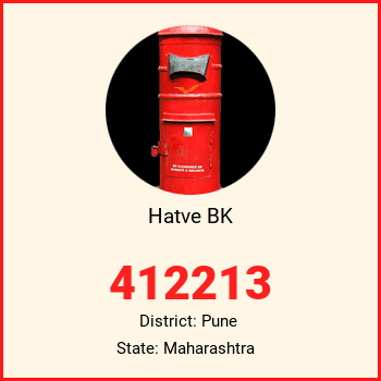 Hatve BK pin code, district Pune in Maharashtra