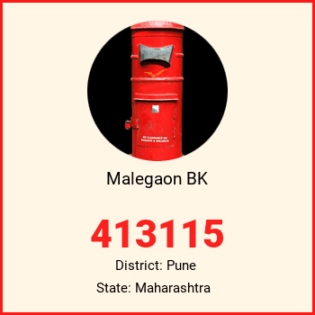 Malegaon BK pin code, district Pune in Maharashtra