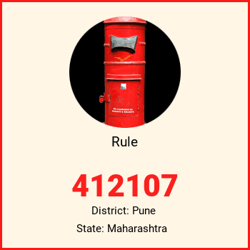 Rule pin code, district Pune in Maharashtra