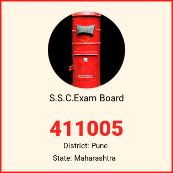 S.S.C.Exam Board pin code, district Pune in Maharashtra