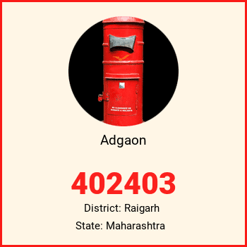 Adgaon pin code, district Raigarh in Maharashtra
