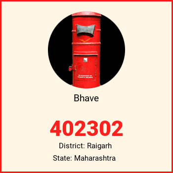 Bhave pin code, district Raigarh in Maharashtra