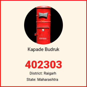 Kapade Budruk pin code, district Raigarh in Maharashtra
