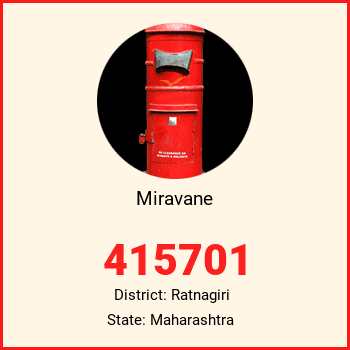 Miravane pin code, district Ratnagiri in Maharashtra