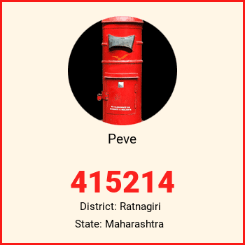 Peve pin code, district Ratnagiri in Maharashtra