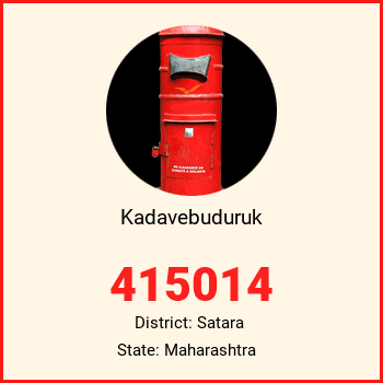 Kadavebuduruk pin code, district Satara in Maharashtra