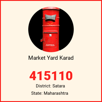 Market Yard Karad pin code, district Satara in Maharashtra