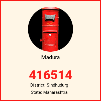 Madura pin code, district Sindhudurg in Maharashtra