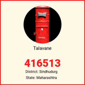 Talavane pin code, district Sindhudurg in Maharashtra